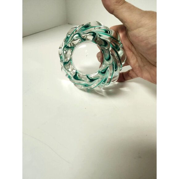 MIKASA PEPPERMINT  CRYSTAL SWIRL VOTIVE HOLDER - Picture 4 of 4